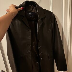 Burberry vintage leather coat